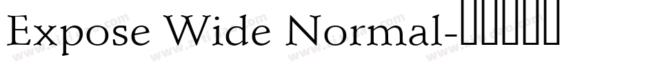 Expose Wide Normal字体转换